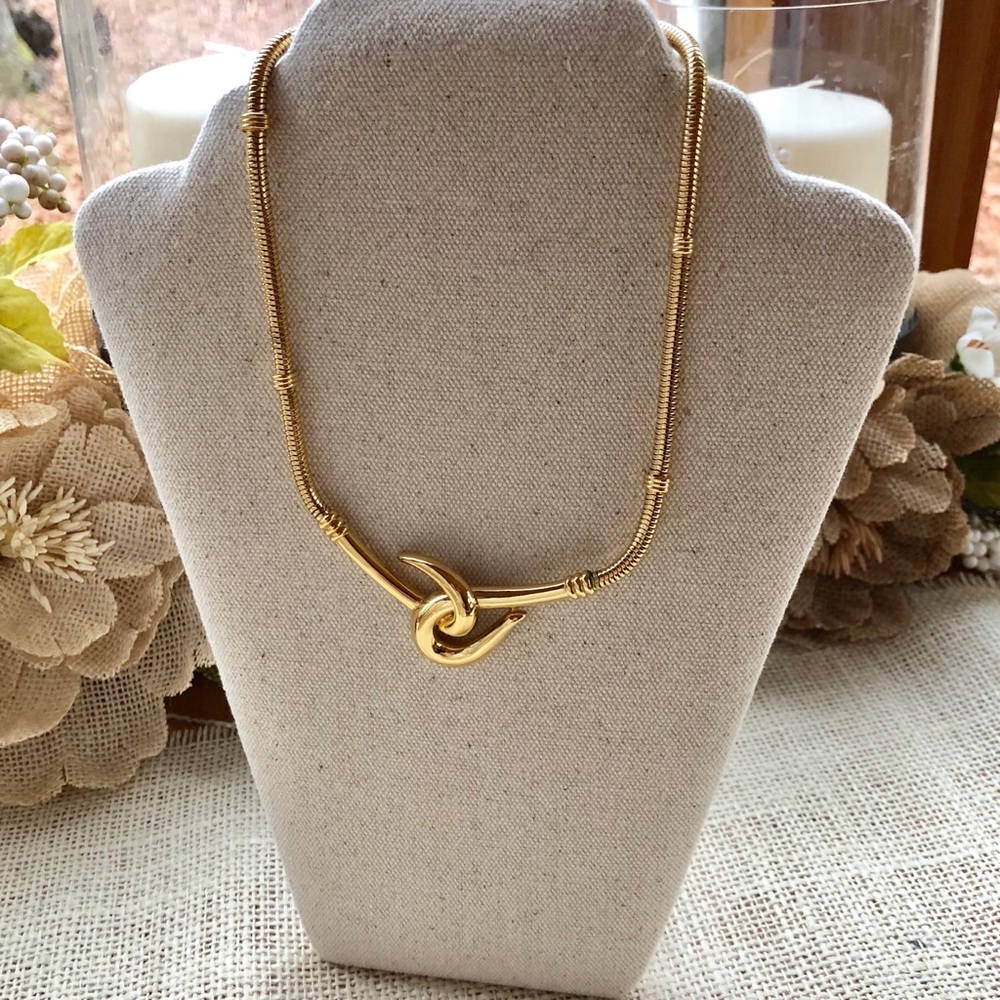 Trifari Crown Snake Chain Necklace